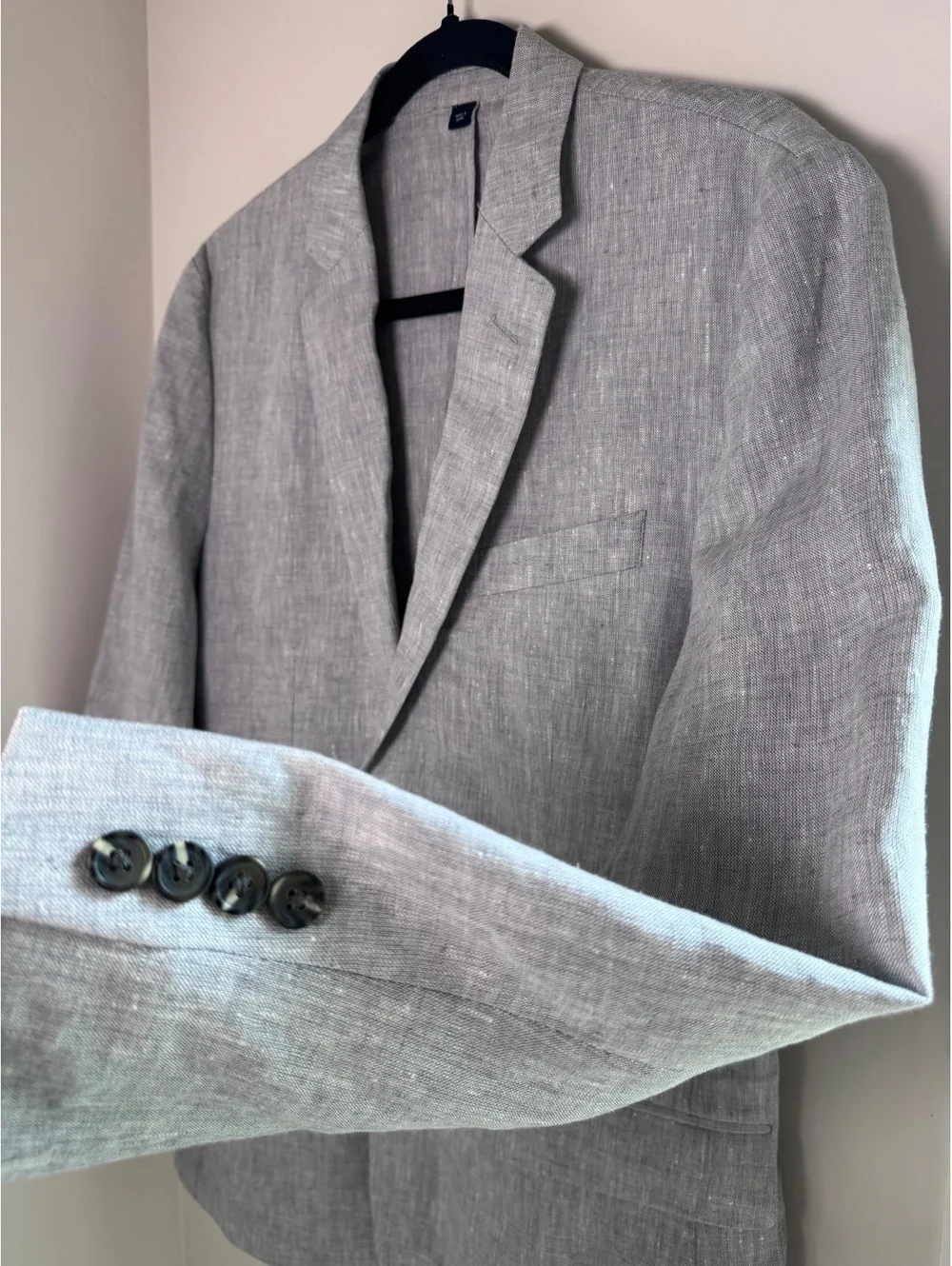 J.Crew Thompson Men's Light Gray 100% Linen Blazer, Size 38 - NWT